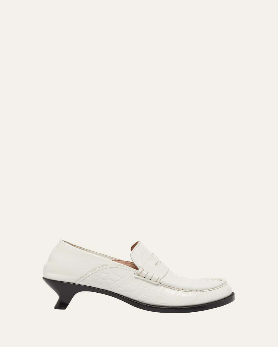 Campo Croco Fold Penny Loafers